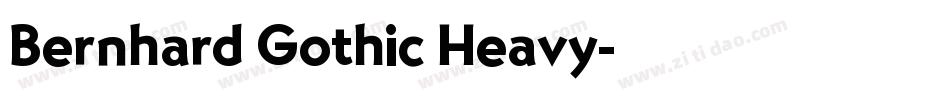 Bernhard Gothic Heavy字体转换